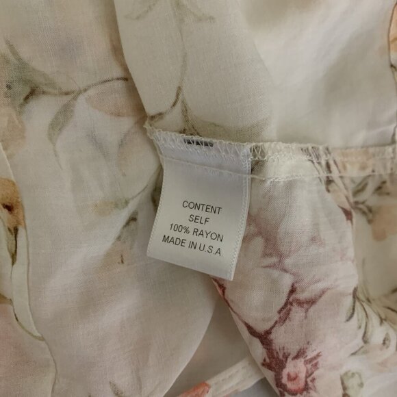 Maven West Ruffle Sleeve Floral Cold Shoulder Blouse Large - Picture 6 of 6